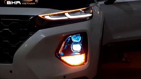 Độ đèn Laser Hyundai Santafe | Henvvei L91 + Matrix W2 